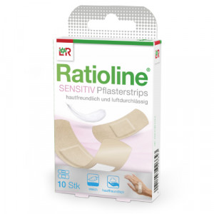 Produktbild von RATIOLINE sensitive Pflasterstrips in 2 Gr&ouml;&szlig;en