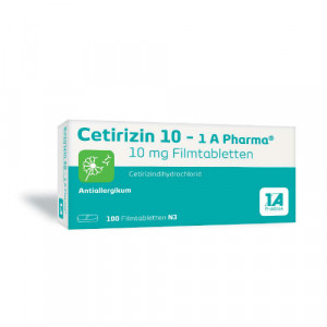 Produktbild von CETIRIZIN 10-1A Pharma Filmtabletten