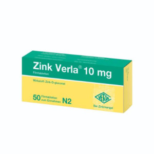 Produktbild von ZINK VERLA 10 mg Filmtabletten
