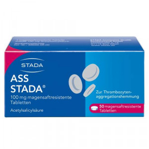 Produktbild von ASS STADA 100 mg magensaftresistente Tabletten