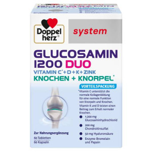 Produktbild von DOPPELHERZ Glucosamin 1200 Duo system Kombipackung