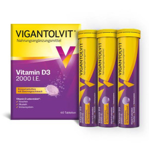 Produktbild von VIGANTOLVIT 2000 I.E. Vitamin D3 Brausetabletten